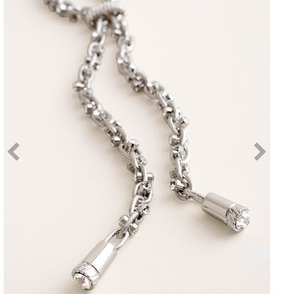 Chicos Silvertone Sparkle Y-Necklace - Picture 2 of 8